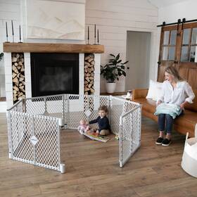 No 8730 Superyard Explorer Baby Play Yard Gray Plastic