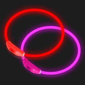 Novkin 783971928794 2-pack Led Dog Collar Light Up Collars Rechargeable Lights For Night