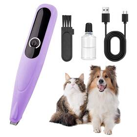 Oiuyamn L1035-002-f Dog Paw Trimmer With Led Light Cordless Rechargeable Clippers
