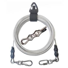 Ojomow Cable-2024 Heavy Duty Dog Tie Out Cable For Stake Anti-rusty Long Leash Large D