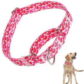 Onefojojo Sy3099 Pink Martingale Dog Collar For Medium Large Dogs Heavy Duty Adjustable Colla