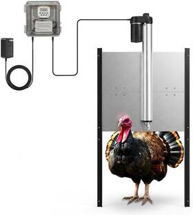 Online Hm50 Automatic Turkey Coop Door With Timer Extra Large 22 Inch X 23 Heavy Duty Aluminum