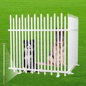 Ootonat Pvc3940wt2pc Vinyl Fence Panel 80ftftwx39ftfth Lightweight Portable Kit White Decorativ