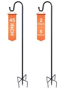 Ottsuls 672461894957 Bird Feeder Pole 45 Inch Heavy Duty Shepherds Hooks For Outdoor With