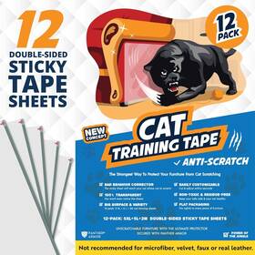 Panther Armor 195893590933 Cat Scratch Deterrent Double Sided Anti 12 Sheets Clear