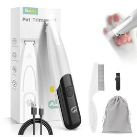 Papmini 5175bai Dog Paw Trimmer With Led Light 35db Low Noise Trimmers For Dogs Feet 2