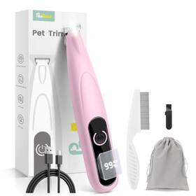 Papmini Sr5155fen Dog Paw Trimmer With Led Display 35db Ultra-low Noise Grooming Clippers C