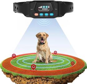 Patpet Gf400-ba1 Electric Fence For Dogs - Gps Wireless Dog Collar With 3 Warning Modes