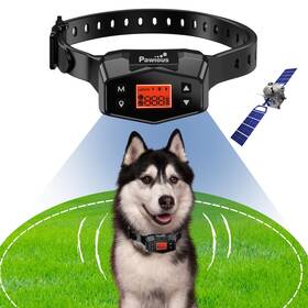 Pawious 313042432464 Gps Wireless Dog Fence Adjustable 33 1000 Yards For Large Dogs - New