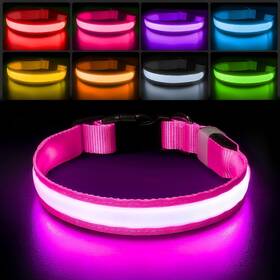 Pceotllar Dc5200rgb Light Up Dog Collar For Night Walking - Led Rechar