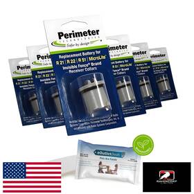 Perimeter Technologies B07zdgdbb5 6-pack Collar Batteries For Invisible Fence R21 R22 R51 Microlite Pet Towel