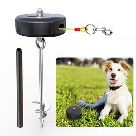 Pestairs Prt-30c 30ft Retractable Dog Tie Out Cable And Stake - No Tangle Leas