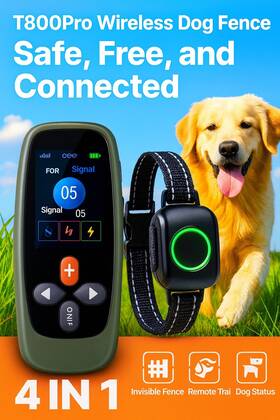 Pet Pals Royal T800pro Wireless Dog Fence 4-in-1 Invisible Remote Trainer Bark Control