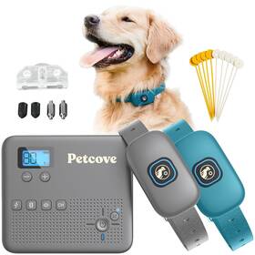 Petcove Pc-pwgrd2-gry-v7 Wireless 2.4ghz Non-gps Dog Fence System Remote Training Collar 2 In 1