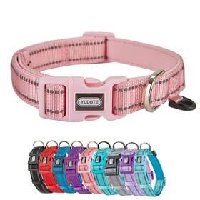 Petiry 779880217258 Reflective Nylon Dog Collar With Breathable Neoprene Padding Adjustable For S