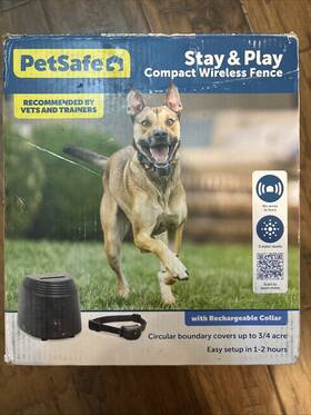 Petsafe 037873970499 Stay And Play Compact Wireless Pet Fence For Dogs 3/4 Acre - Open Box