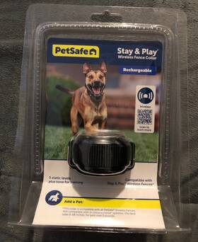 Petsafe 729849178274 New Stay And Play Wireless Fence Dog Collar Rechargeable 6-28 Inch Neck