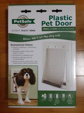 Petsafe Moppa00-10958 5 Inch X8 Small Premium White Plastic Pet Door Flexible Thick Adjustable Soft Flap