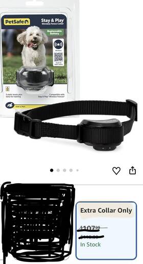 Petsafe Pac50007 Stay And Play Wireless Fence Replaceable Battery Receiver Collar