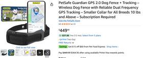 Pif00-18096 Petsafe Guardian Gps 2.0 Wireless Dog Fence And Tracking System