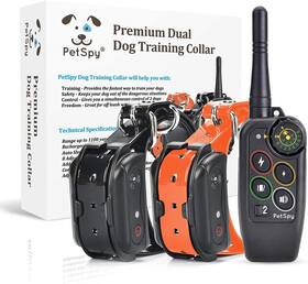 Petspy M686b M686 Premium Dog Training Shock Collar 1100 Yards Two Dogs Orange