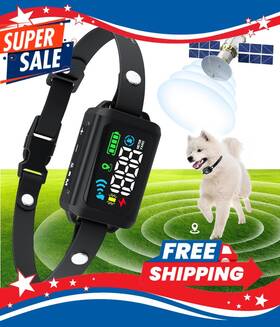 Petyida 313103479438 Gps 2025 Wireless Dog Fence No Wire Dig Shock Vibration Beep Containment System