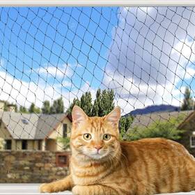 Piowet 784879447363 Yokmo Cat Balcony Rail Net Anti-fall Netting Pet Mesh Fence Black Nylon 10