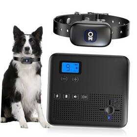 Piutezo Xf0032 2 In 1 Wireless Dog Fence And Remote Training Collar Pet Containment Black