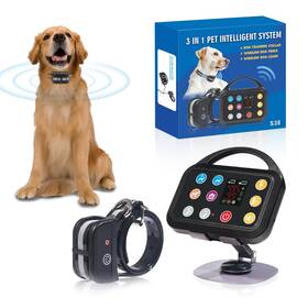 Plkm 01-gp-s38-b-1c Wireless Dog Fence Indoor Outdoor Training Collar 3 I