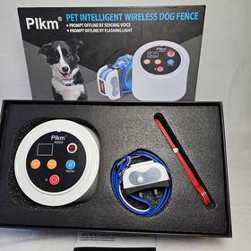 Plkm A502 Wireless Dog Fence System Rechargeable Collar And Transmitter New O B