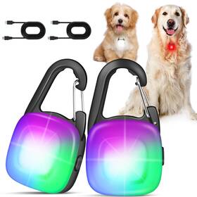 Poeey Dl-01 Dog Lights For Night Walking 2 Pack Led Rechargeable Safety Collar Light