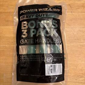 Power Wizard 029349077733 Electric Fence Gate Handle 3 Pack Heavy Duty - Green