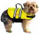 Pp-zy1500 Pawz Pet Products Nylon Dog Life Jacket Large Yellow Reflective Strips Unisex 617561936190