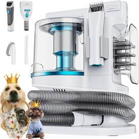 Promomo 710d Pet Grooming Kit With 3.4l Oversized Vacuum Suction - 99% Hair Removal