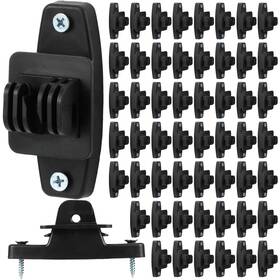 Pushglossy Pushglossy-muy-113 50 Pcs Electric Wire Fence Insulators Black Wood Post Claw Ins