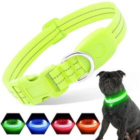 Pzrlit Yxus-cp.t5.52221 Light Up Dog Collars Rechargeable Reflective Led Glow Dark Collar For Sm