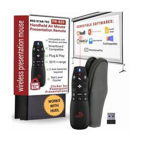 Red Star Tec 787639304623 Pr-820 Wireless Presentation Clicker With Laser Pointer Powerpoint W