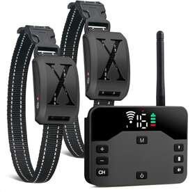 Rivulet 313094795739 Premium Wireless Dog Fence System 2 Training Collars With Remote