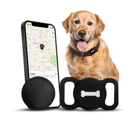 Romansei Hb15 Smart Pet Tracker Dog With Black Collar Holder Tag ... Fast Ship