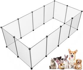 Saincustom Pet01 Pet Playpen Puppy Transparent Small Animals Fence Yard F