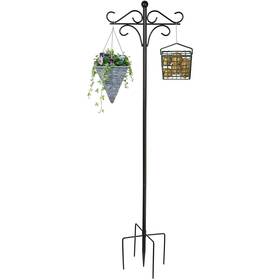 Samhe 759142191670 Shepherds Hook Bird Feeder Pole For Outdoor 46 Inch Tall Heavy Duty P