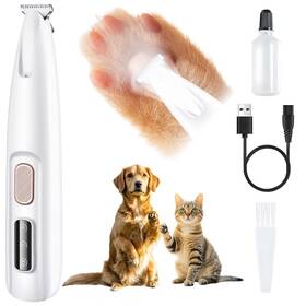 Seonezu Se2024101501 Dog Paw Trimmer With Led Light For Dogs Electric Pet Hair Clipp
