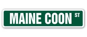 Signmission 721405509324 Maine Coon Street Sign Cat Breed Feline Kitty Kitten Indoor/outdoor 18 Inch W
