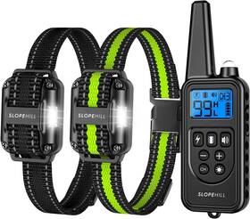 Slopehill 8802 Dog Training Collar With Remote 4200ft Black Green
