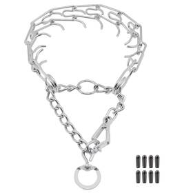 Snagle Paw 784141272488 Dog Prong Collar Ultra-plus Chrome Plated Training With Quick Release