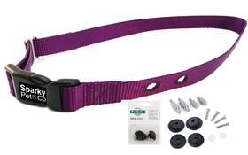 Sparky Pet Co 024764776391 Nylon 2 Hole 1.25 Replacement Strap With 529 Kit And 2-67-d-11 Batteries Purple
