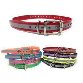 Sparky Pet Co 4334749744 Refl Red 3/4 Inch Roller Buckle High Flex Replacement Dog Collar E Systems