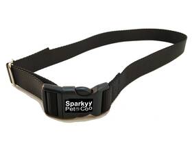 Sparky Pet Co 650348107536 3/4 Nylon Solid Replacement Strap Wireless And In Ground Systems Black
