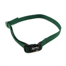 Sparky Pet Co 650348107543 3/4 Nylon Solid Replacement Strap Wireless And In Ground Systems Green