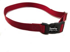 Sparky Pet Co 650348107659 3/4 Nylon Solid Replacement Strap For Wireless And In Ground Systems Red